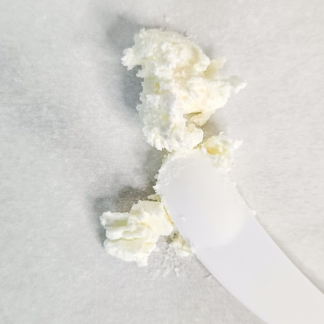 Texture shot of body butter for eczema and dry skin