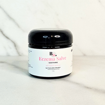 by A'amia Eczema Salve in its product jar for targeted care where needed.