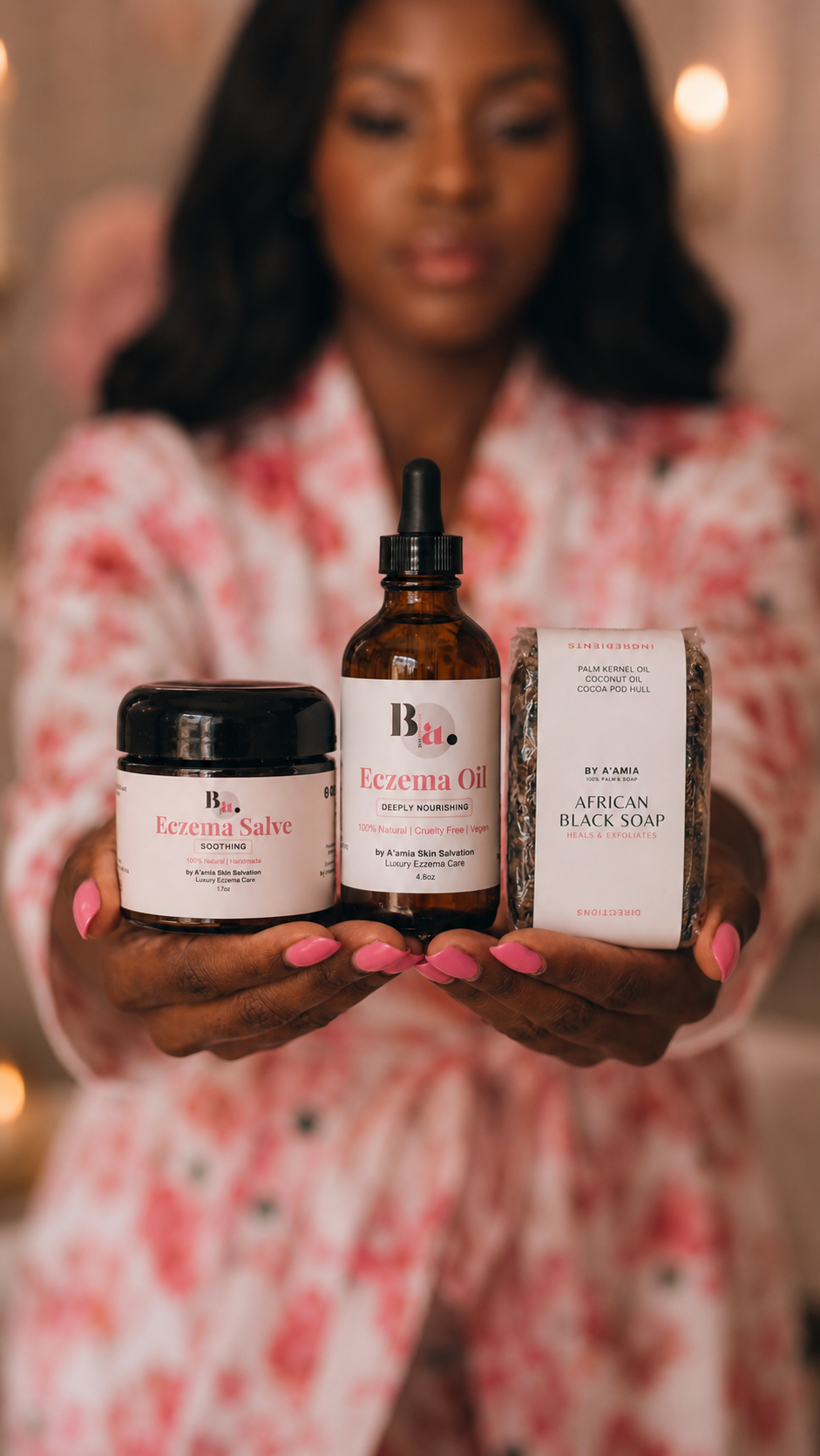 Soothing Summer Bundle with African Black Soap, Eczema Oil and Eczema Salve