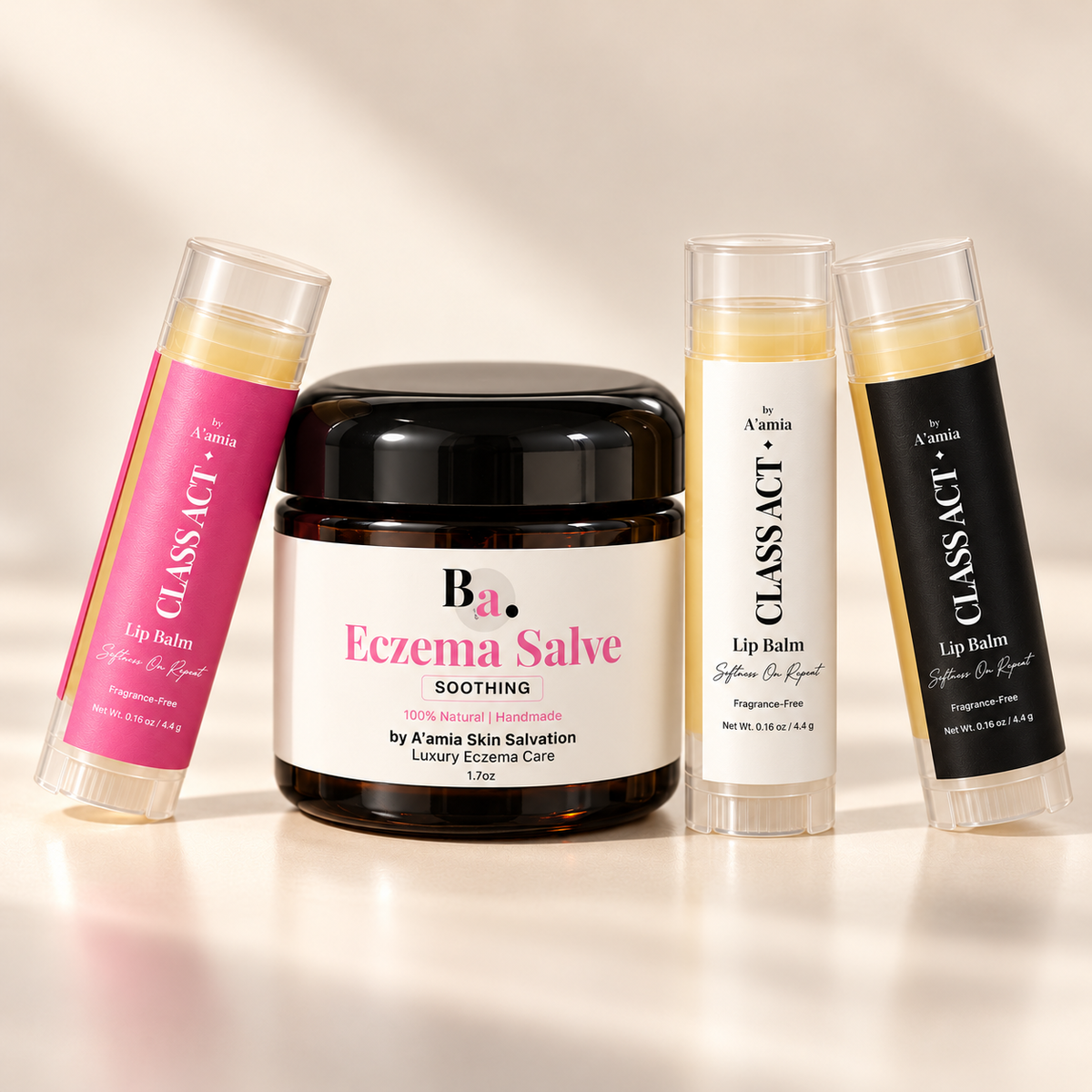 Soothing Mini Duo | Eczema Salve + Class Act Lip Balm