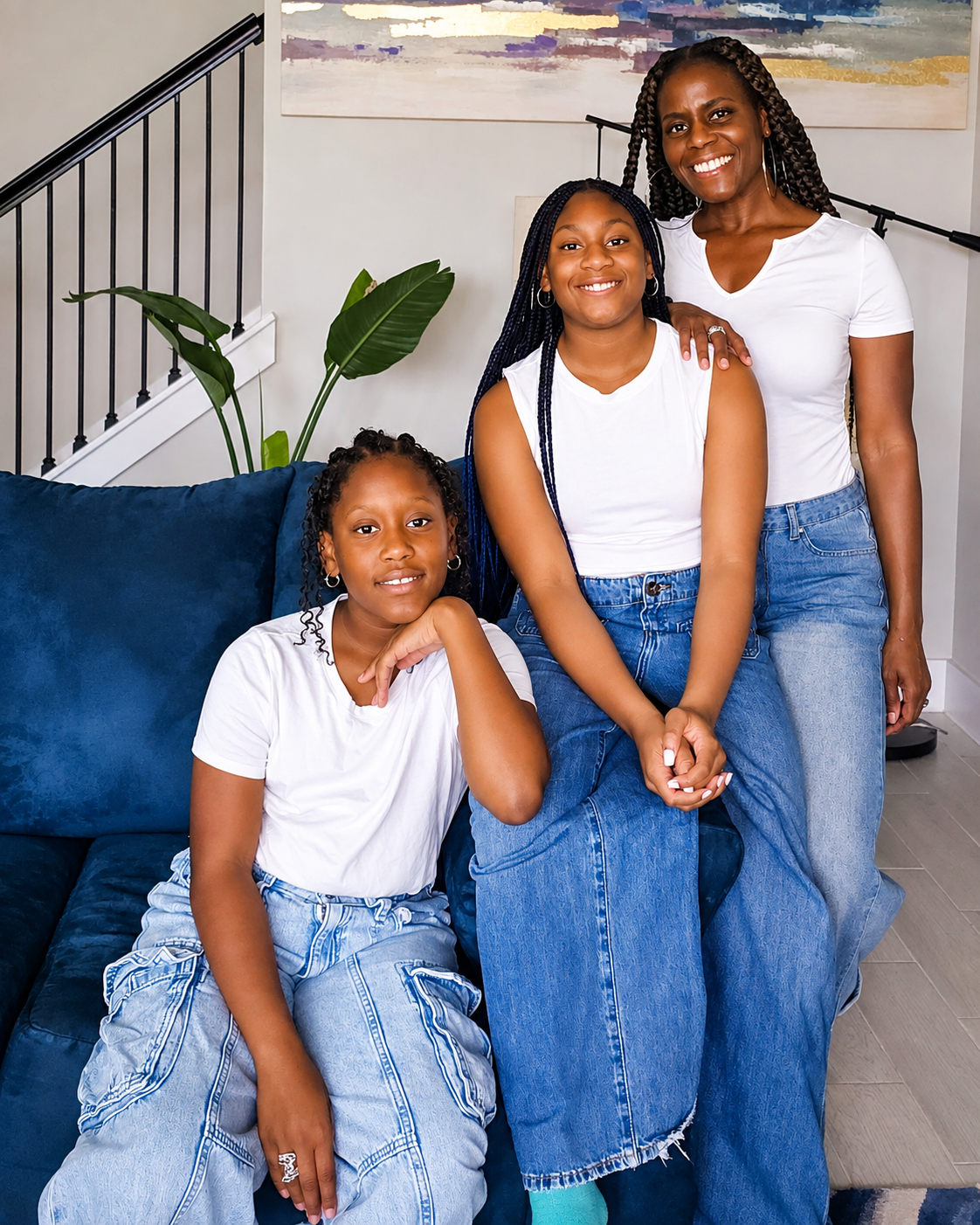 by A'amia founder with her daughters
