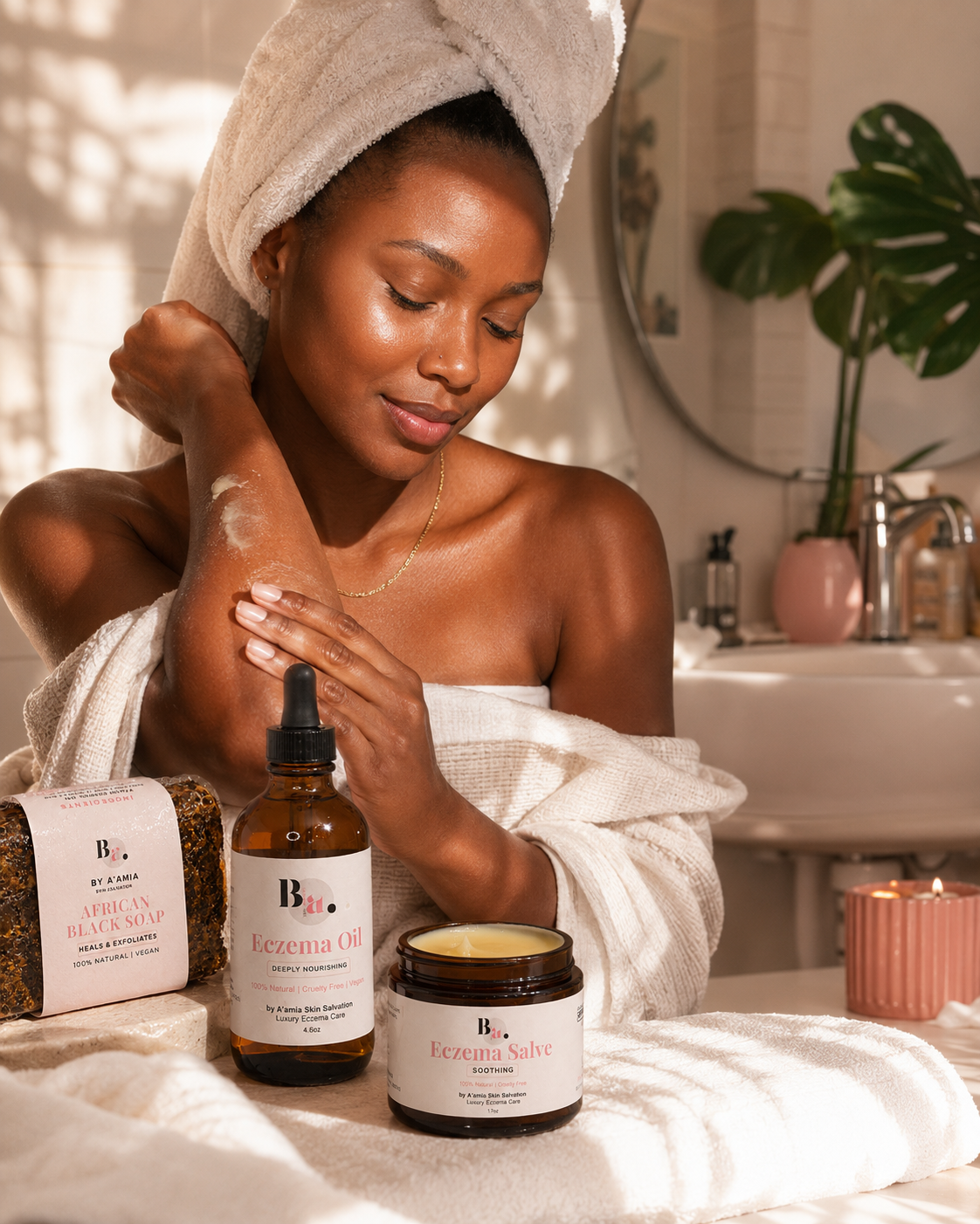 Soothing Summer Bundle with African Black Soap, Eczema Oil and Eczema Salve